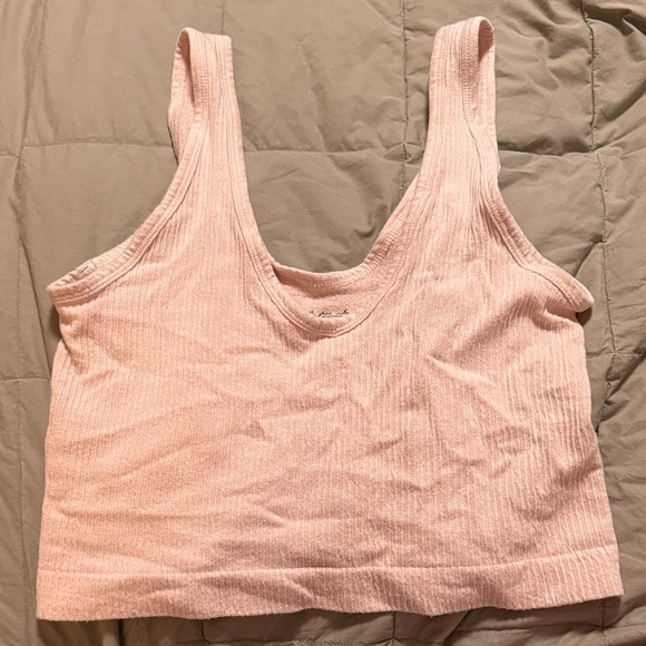Urban Outfitters Tops - Urban Outfitters Pink Ribbed Cami Bra Size Large